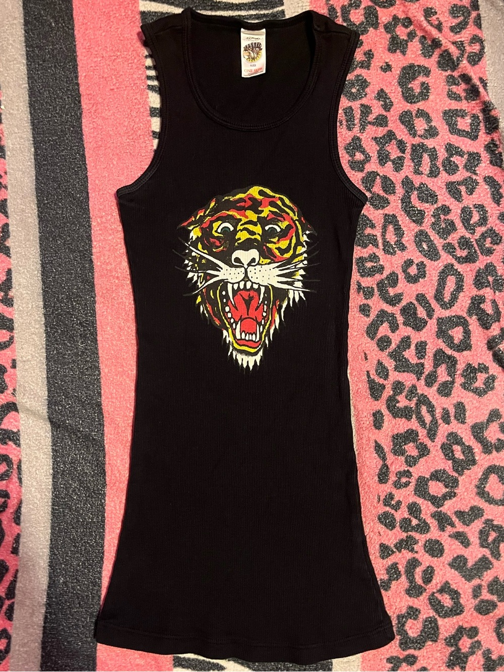 Vintage Y2K Don Ed Hardy one size ribbed tank top